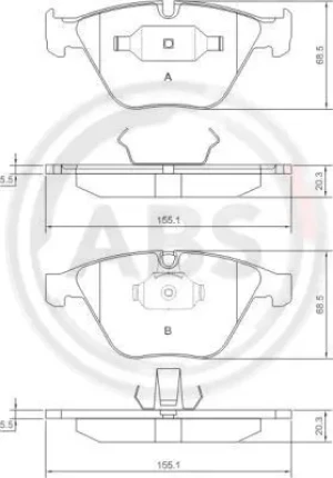 Klocki hamulcowe przód BMW 5 E60 A.B.S.
