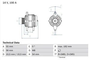1.8, 1.4 OPEL CORSA C Alternator 100a