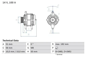 1.4 i OPEL CORSA B Alternator 100a