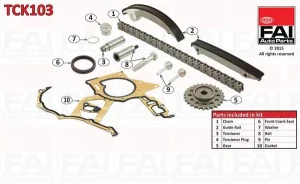 2.2 DTI Zestaw łańcucha rozrządu fai autoparts OPEL SINTRA FAI AutoParts