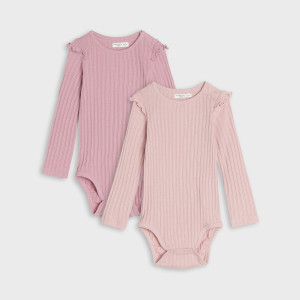 Sinsay - Body 2 pack - Fioletowy - dziewczynka - 0057F-44X