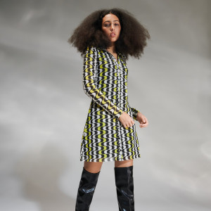 Sinsay - Rochie mini cu model - Multicolor - Femei - 0066R-MLC