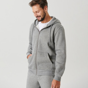 Sinsay - Kapuzenjacke - Grau - herren - 0069J-9MM