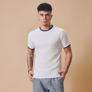 Sinsay - Koszulka - Biały - męski - 0133T-00X