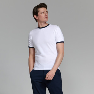Sinsay - Koszulka slim - Biały - męski - 0205T-00X