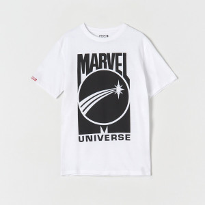 Sinsay - Koszulka MARVEL - Biały - męski - 0224T-00X