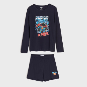 Sinsay - Piżama Superman - Granatowy - chłopiec - 0228N-59X