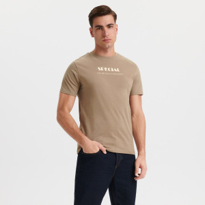 Sinsay - Koszulka z nadrukiem - Szary - męski - 0228T-74X