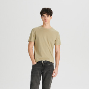 Sinsay - Koszulka - Khaki - męski - 0236T-78X