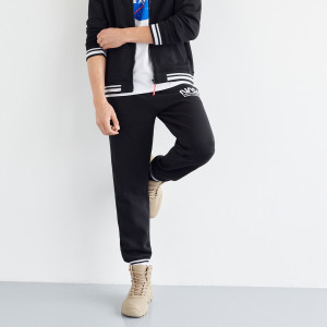 Sinsay - Spodnie dresowe jogger NASA - Czarny - męski - 0273A-99X