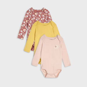 Sinsay - Body 3 pack - Fioletowy - dziewczynka - 0325F-34X
