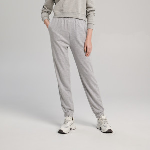 Sinsay - Spodnie dresowe basic - Jasny szary - damski - 0353M-09M