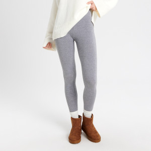 Sinsay - Legginsy high waist - Szary - damski - 0354M-9MM