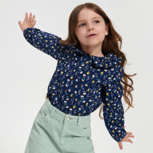 Sinsay - Koszula w kwiaty - Granatowy - dziewczynka - 0440T-59X