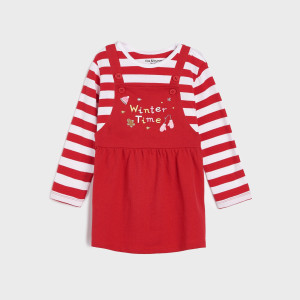 Sinsay - Komplet niemowlęcy - Czerwony - dziewczynka - 0635Q-33X