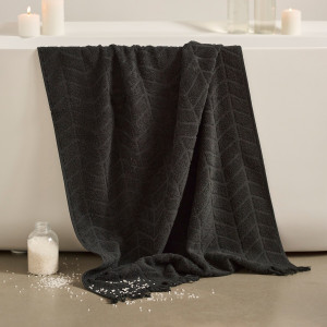 Sinsay - Bavlnený uterák - Čierna - Unisex - 0666X-99X