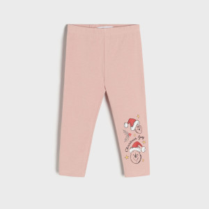 Sinsay - Legginsy Kubuś Puchatek - Różowy - dziewczynka - 0827T-03X