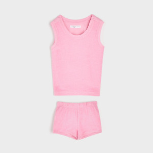 Sinsay - Komplet niemowlęcy - Różowy - dziewczynka - 0835T-42X