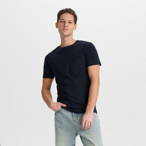 Sinsay - Tricou - Bleumarin - Bărbați - 0845Z-59X