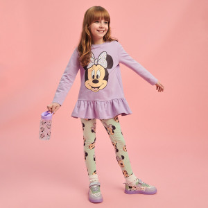 Sinsay - Komplet: bluza i legginsy Myszka Minnie - Wielobarwny - dziewczynka - 0853X-MLC