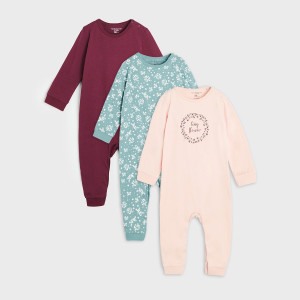 Sinsay - Pajacyki 3 pack - Zielony - dziewczynka - 0859N-07X