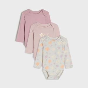 Sinsay - Body 3 pack - Fioletowy - dziewczynka - 0869F-44X