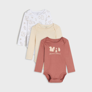 Sinsay - Body 3 pack - Fioletowy - dziewczynka - 0870F-34X