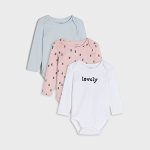 Sinsay - Body 3 pack - Niebieski - dziewczynka - 0872F-50X
