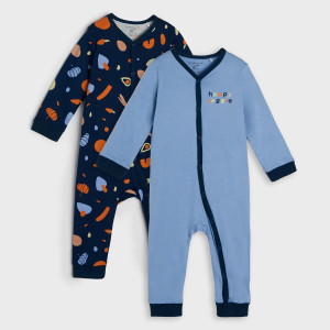 Sinsay - Pajacyki 2 pack - Turkusowy - chłopiec - 0884N-56X