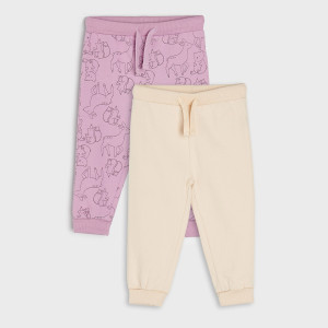 Sinsay - Spodnie dresowe jogger 2 pack - Beżowy - dziewczynka - 0891T-08X