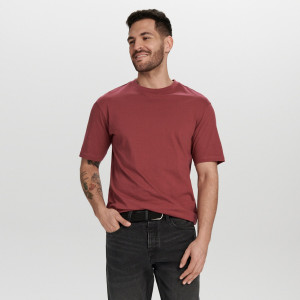 Sinsay - T-Shirt im Loose-Fit - Purpur - herren - 0907Z-34X