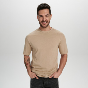 Sinsay - T-shirt loose fit - Verde - Da uomo - 0907Z-72X