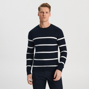 Sinsay - Maglione a righe - Blu scuro - Da uomo - 1060J-59X