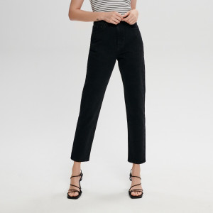 Sinsay - Jeansy mom high waist - Czarny - damski - 1145F-99J