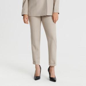 Sinsay - Spodnie eleganckie - Beżowy - damski - 1156Z-08P