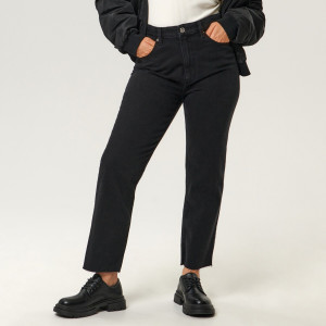 Sinsay - Jeansy straight high waist - Czarny - damski - 1169F-99J