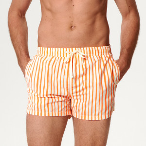 Sinsay - Szorty kąpielowe w paski - Pomarańczowy - męski - 1262J-24X