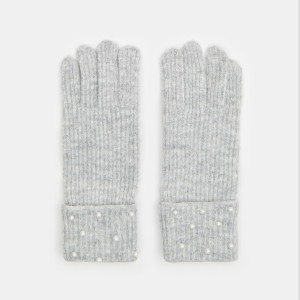 Sinsay - Rękawiczki - Jasny szary - damski - 1267X-09M