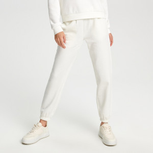 Sinsay - Spodnie dresowe - Kremowy - damski - 1429O-01X