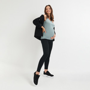 Sinsay - Legginsy MAMA - Czarny - damski - 1440O-99X