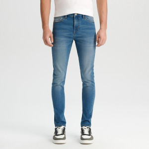 Sinsay - Jeansy skinny - Niebieski - męski - 1575O-50J