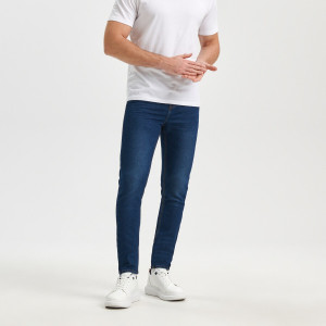 Sinsay - Jeansy skinny - Granatowy - męski - 1575O-59J