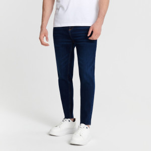 Sinsay - Jeansy carrot fit - Granatowy - męski - 1605O-59J
