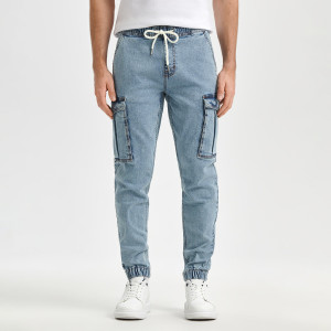 Sinsay - Jeansy jogger - Niebieski - męski - 1608O-50J