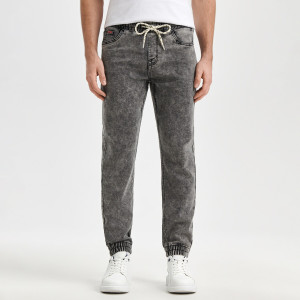 Sinsay - Jeansy jogger - Szary - męski - 1611O-90J