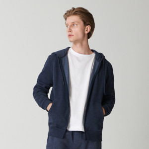 Sinsay - Bluza rozpinana basic - Granatowy - męski - 1689O-59M