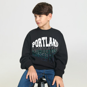 Sinsay - Bluza z nadrukiem - Czarny - chłopiec - 1733Z-99X