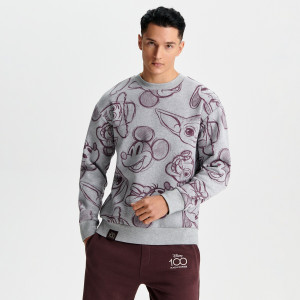 Sinsay - Bluza Disney 100 - Jasny szary - męski - 1748O-09M