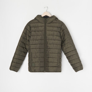 Sinsay - Kurtka puffer z kapturem - Khaki - męski - 1798O-91X