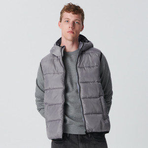 Sinsay - Kamizelka z kapturem - Jasny szary - męski - 1799O-09X